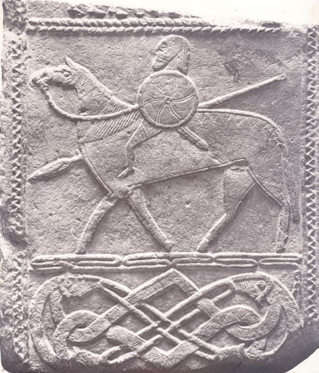 Stone with Horseman fr. Hornhausen/ C7 AD