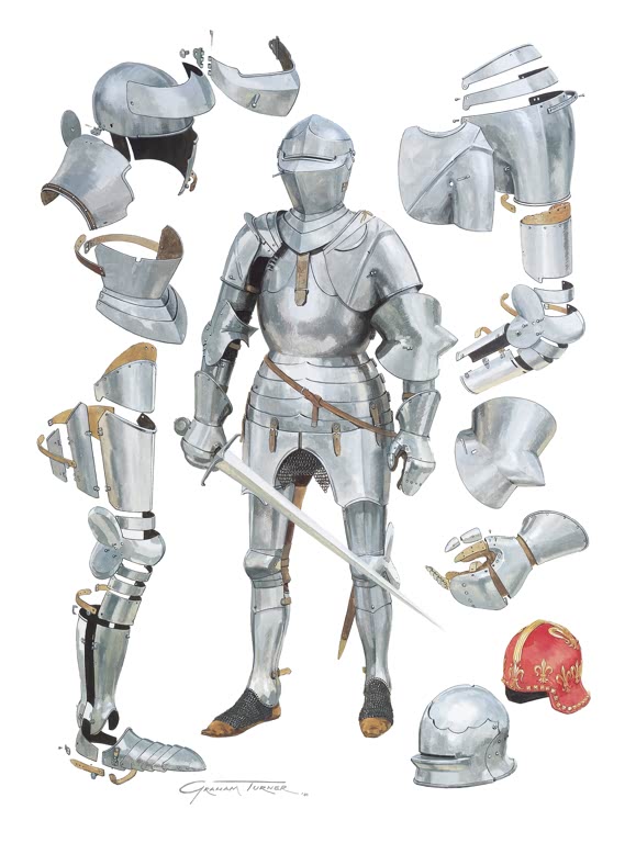 Italian Armour, c.1450 / Illustration