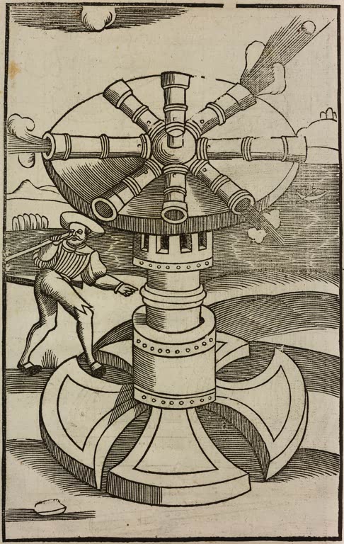 Quick-firing rotating bombard platform