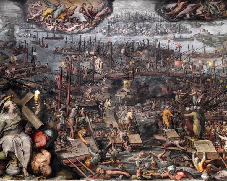 The Battle of Lepanto - Giorgio Vasari - Vatican