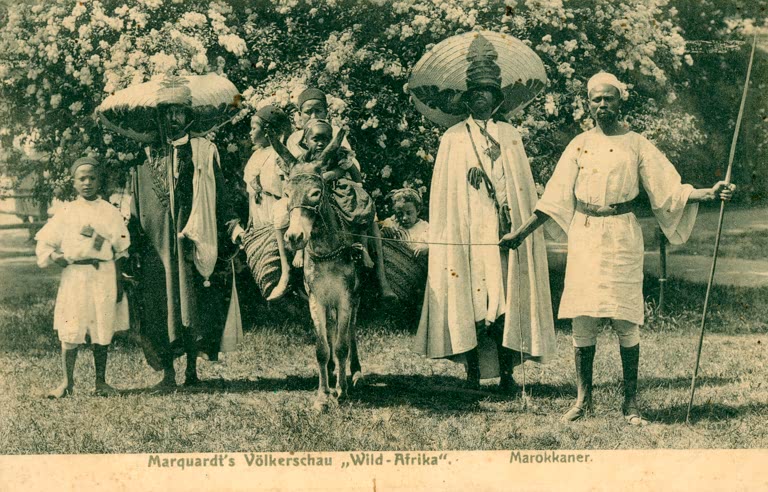 Völkerkunde, Marokko, Völkerschau / Postkarte