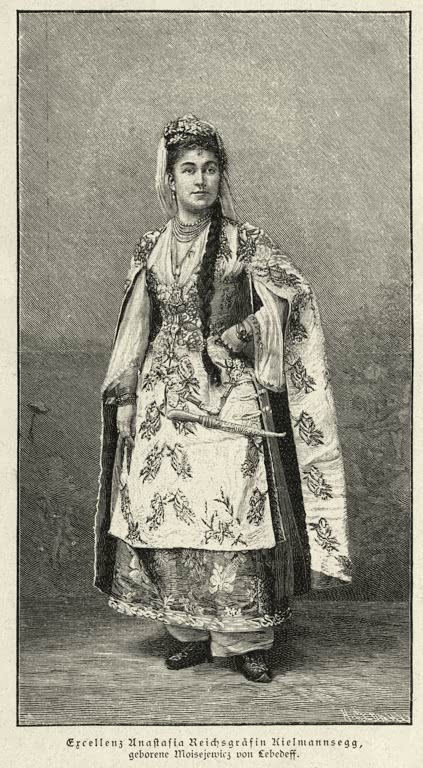 Anastasia Countess Kielmansegg-Lebedeff, portrait / wood engraving
