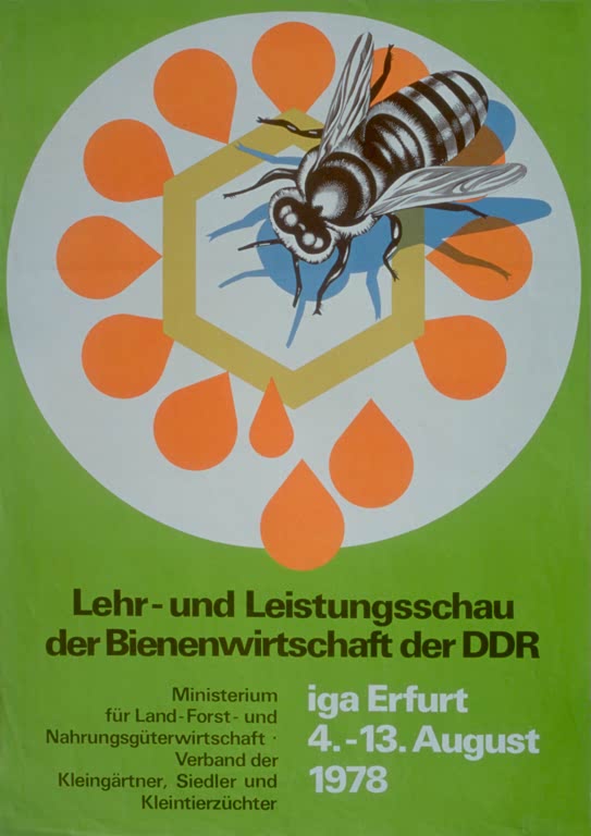 Beekeeping Exhibition at the IGA, GDR / Poster