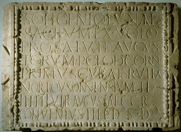 Dedication by Publius Clodius Primus / 2nd century AD