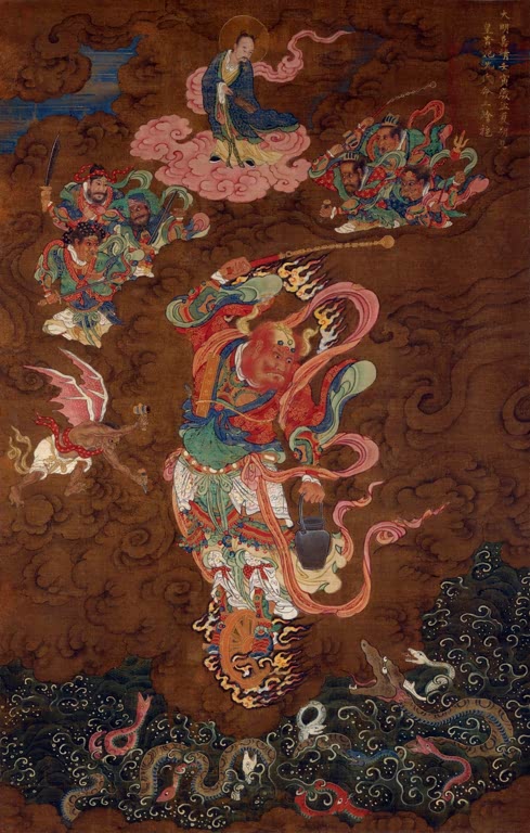 China: 'Master Thunder (Lei Gong)', a Ming Dynasty hanging silk scroll from 1542, Metropolitan Museum of Art, New York